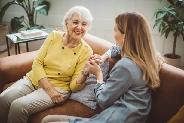 discussing in-home care